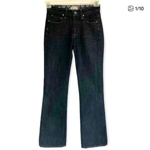 Paige Women’s Mid-Rise Rising Glen Dark Wash Straight Leg Jeans, Size 25